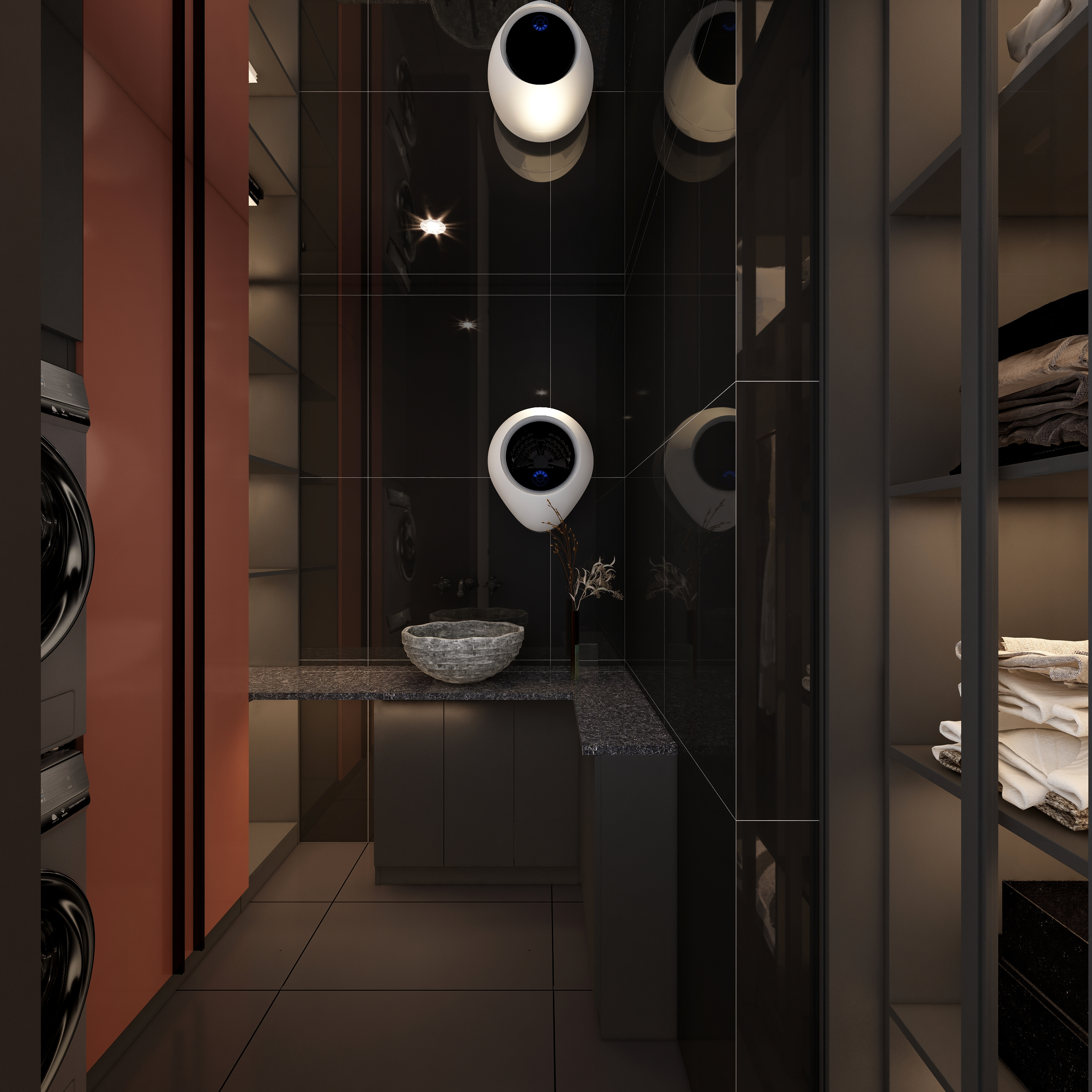 FAKAS-雅致黑白灰--【Euphoria】一层洗衣房装修效果图第4张