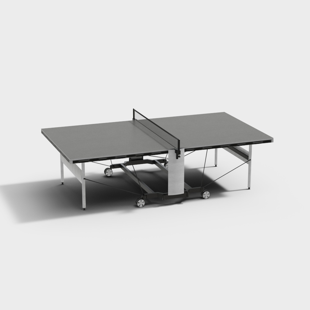 现代乒乓球桌3D模型