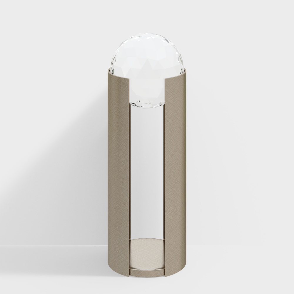 现代金色落地灯3D模型