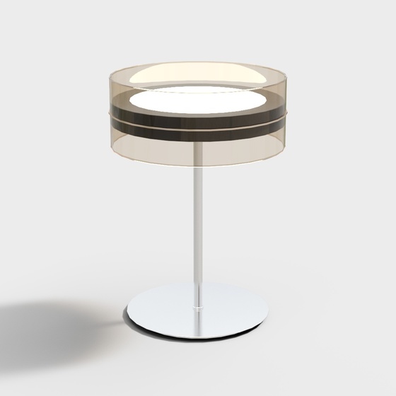 Modern gray glass table lamp