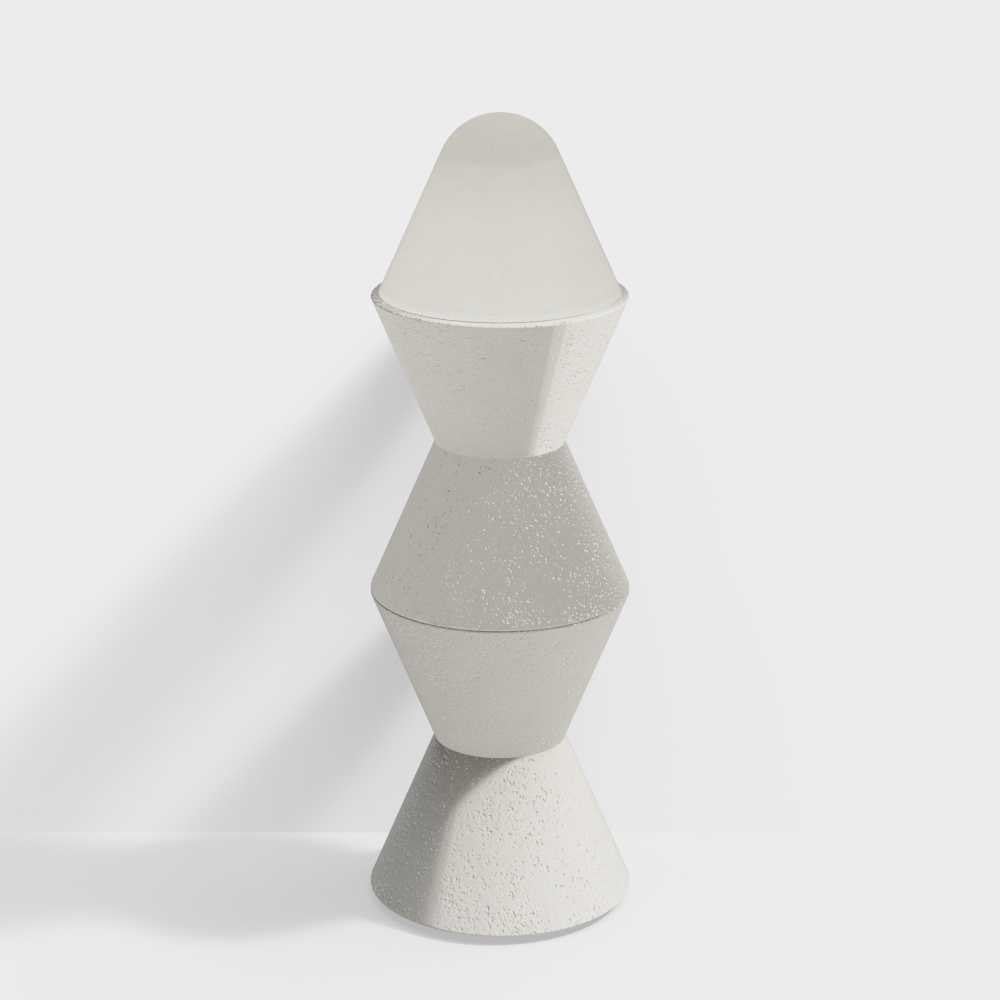 侘寂风中落地灯3D模型