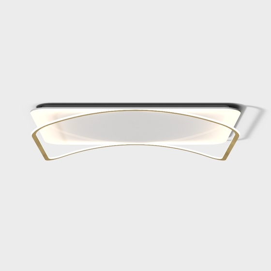 Modern curved ceiling light