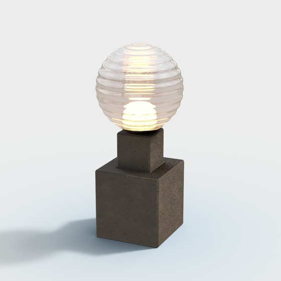 Wabi-sabi style light bulb table lamp
