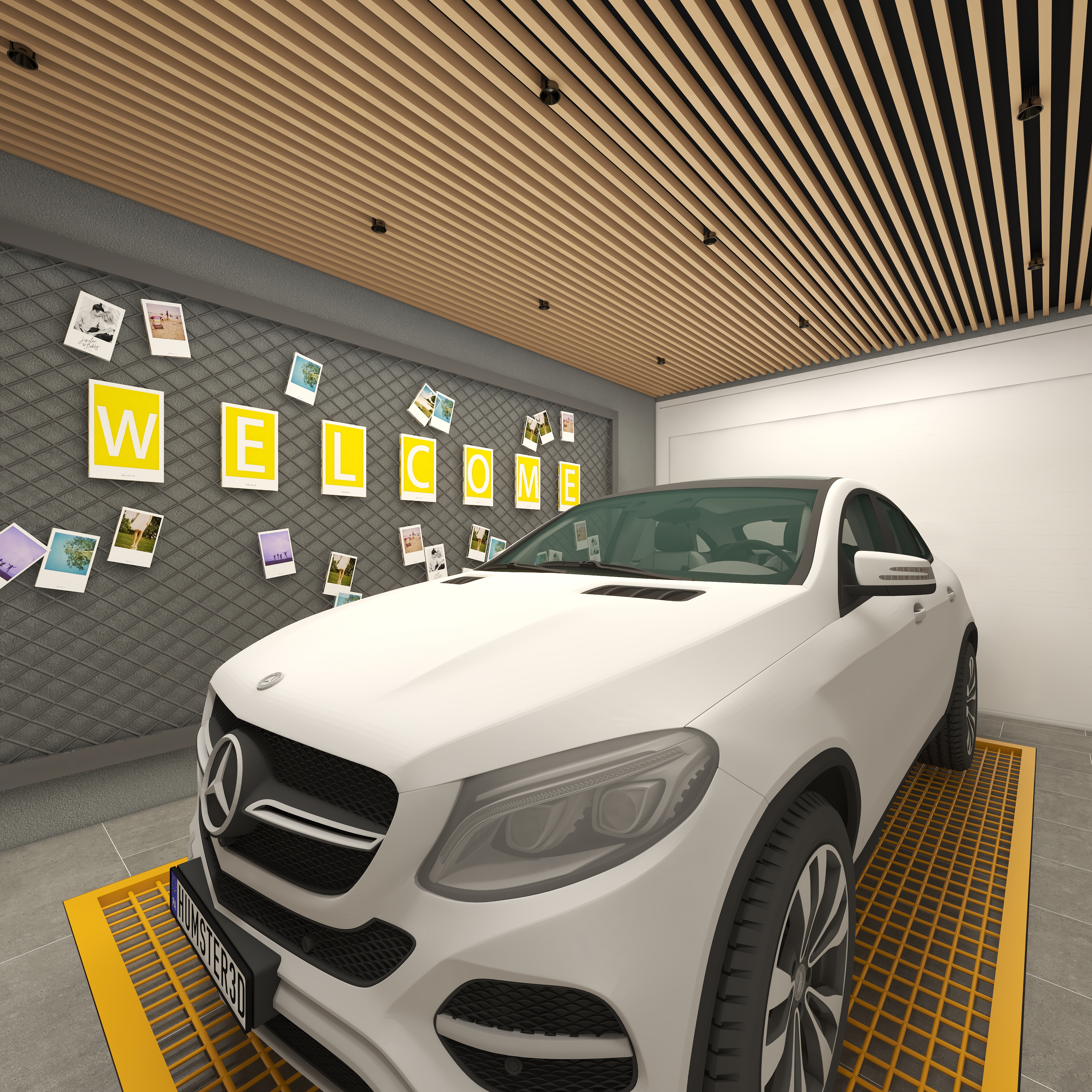 北宸空間設計-极米光影-392平三层别墅-美式轻奢一层车库装修效果图第4张