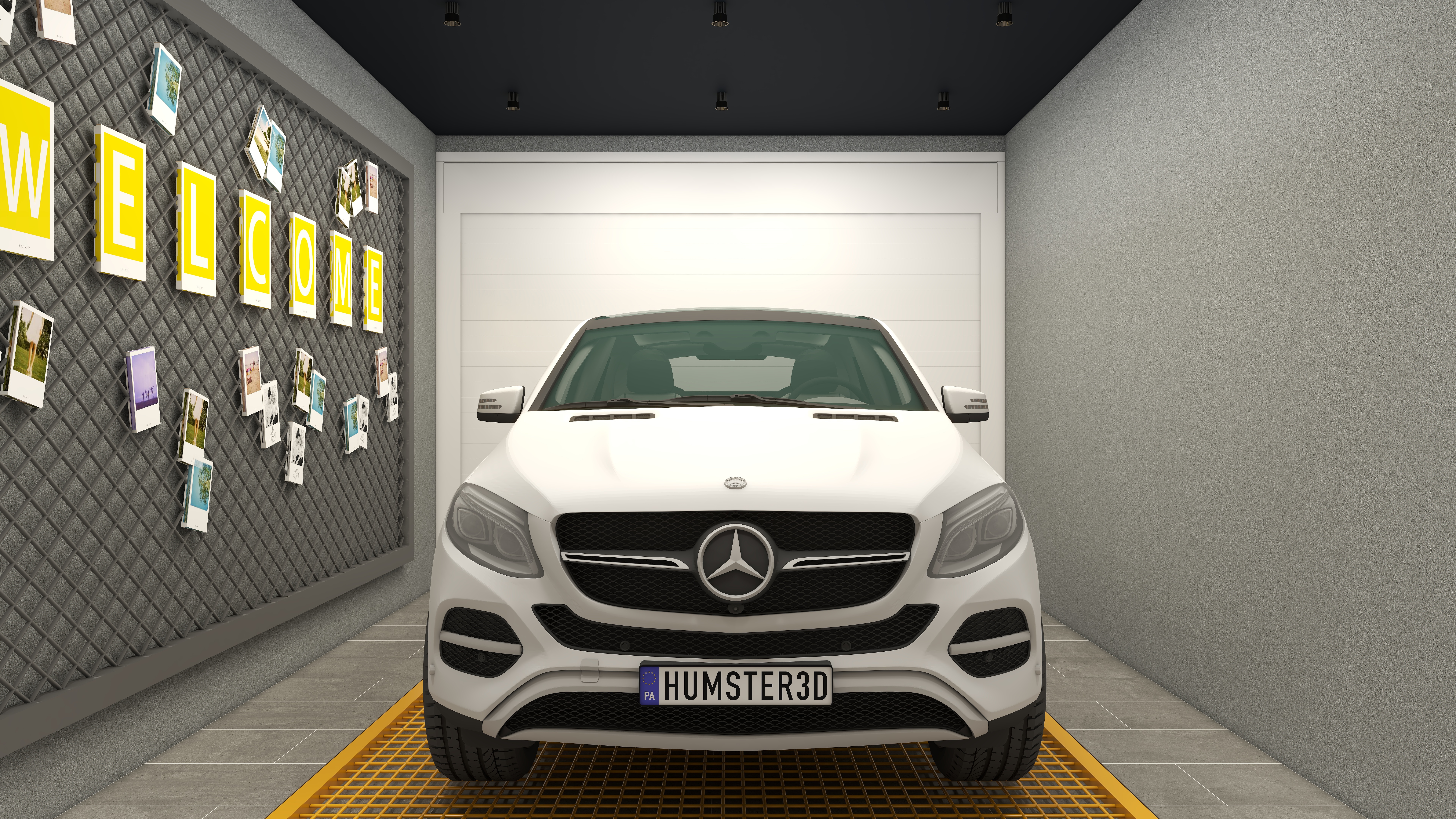 北宸空間設計-极米光影-392平三层别墅-美式轻奢一层车库装修效果图第2张