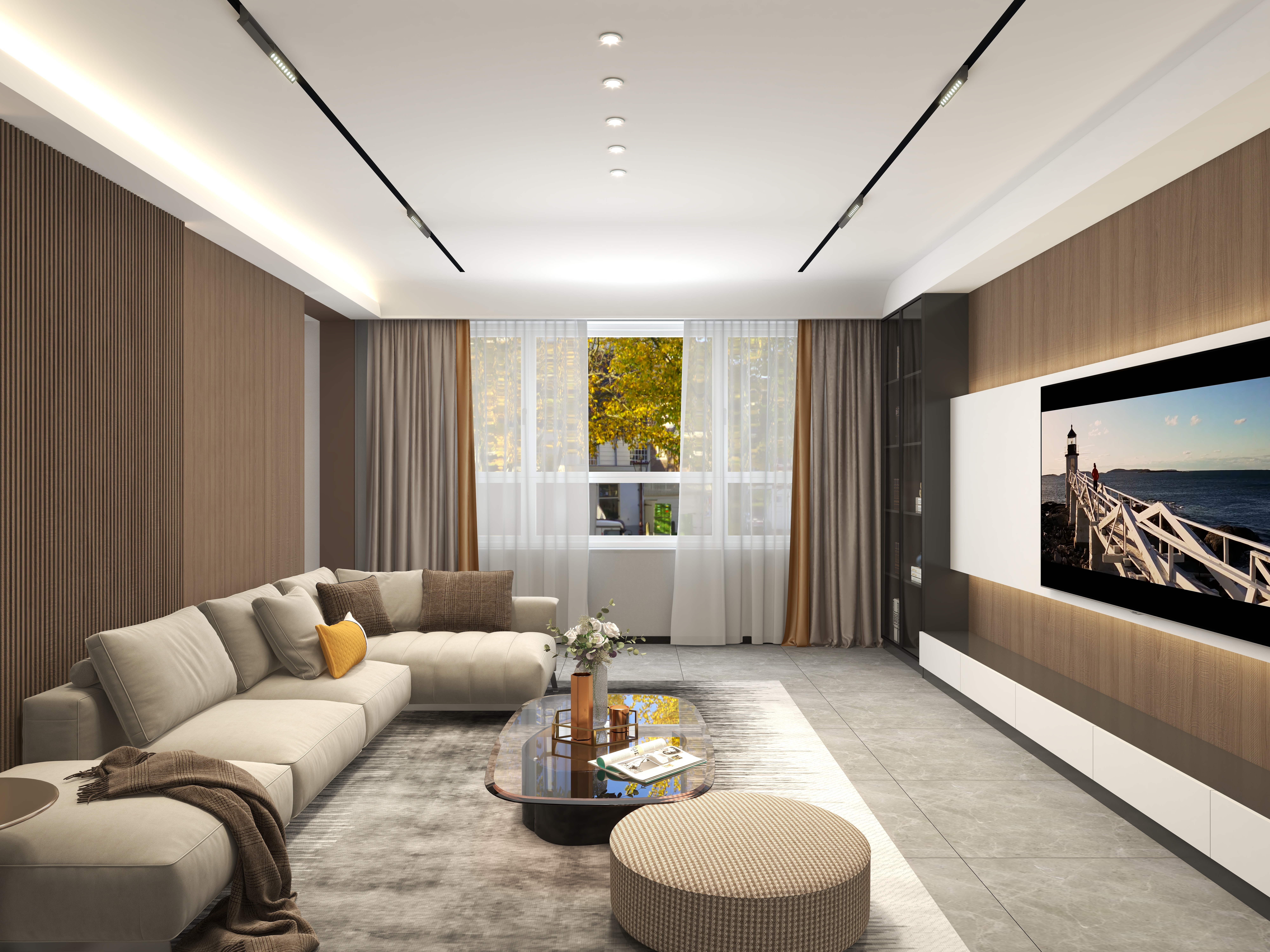 马荣Designer-《广仁郡》现代灰调|141平三居装修效果图