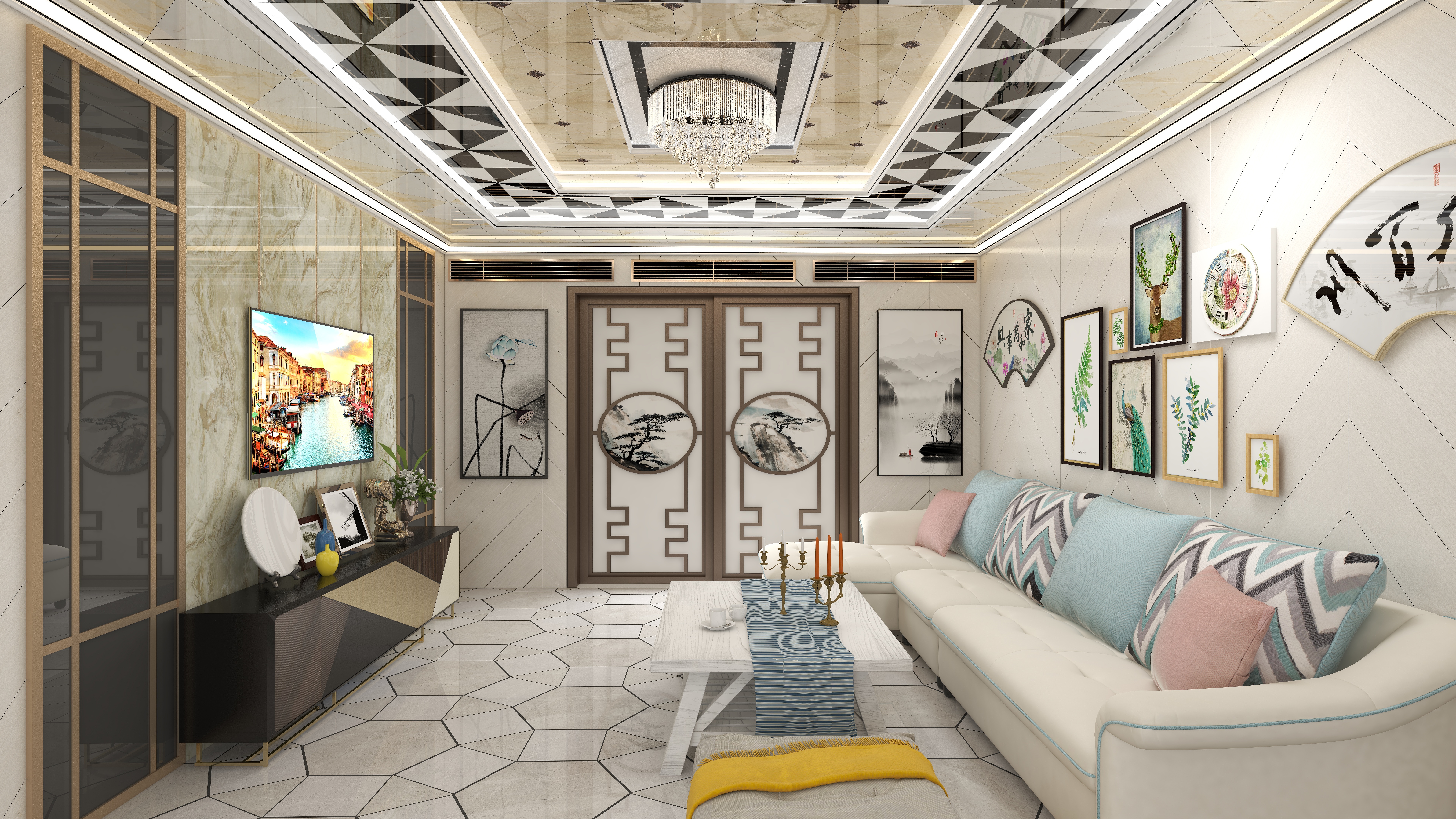 张建欣-奥园敏捷锦绣银湾120平混搭-装修设计方案