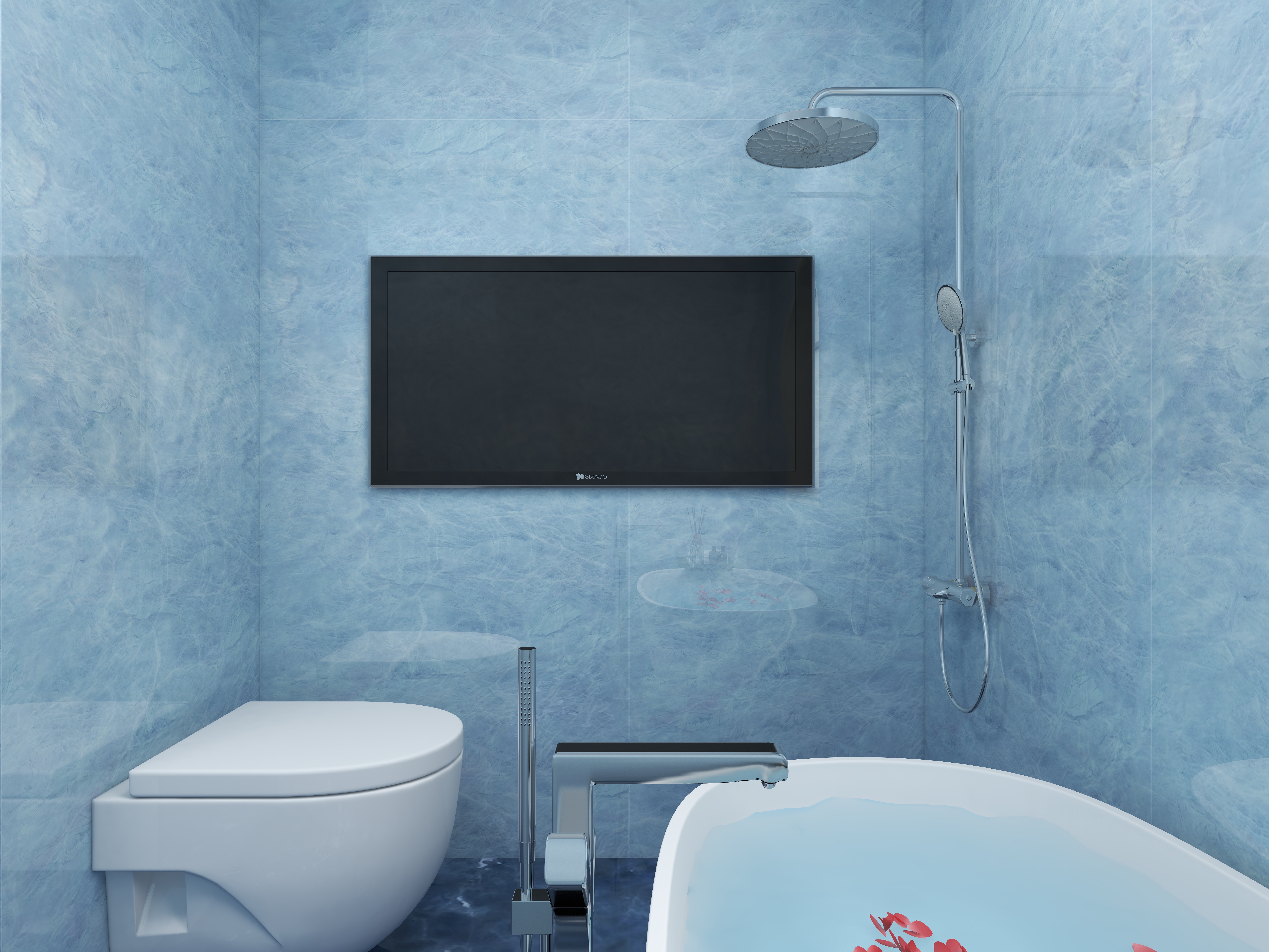 张雨欣14-地中海三居室一层卫生间装修效果图第1张