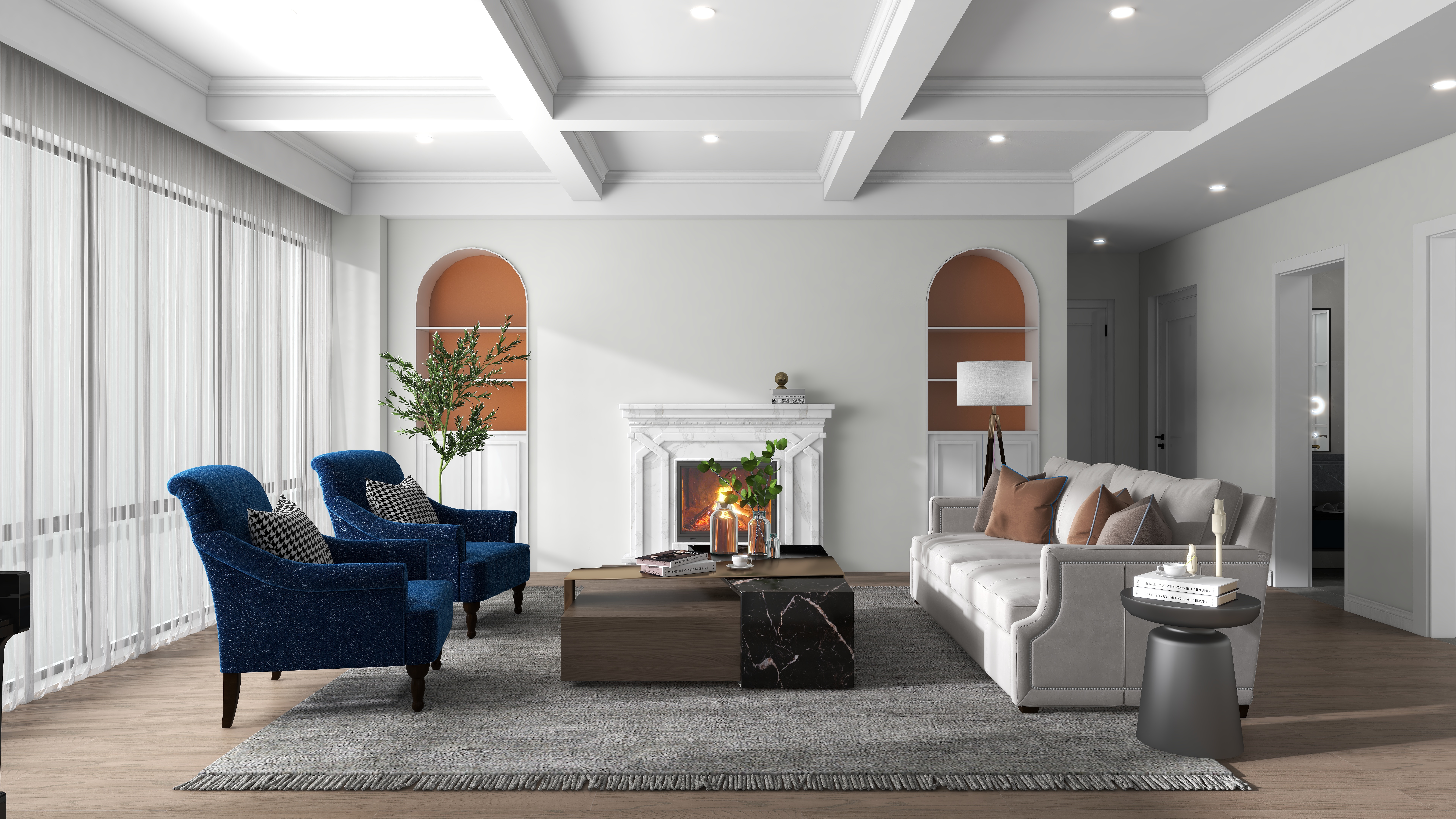 雾都ING-110m²美式-装修设计方案