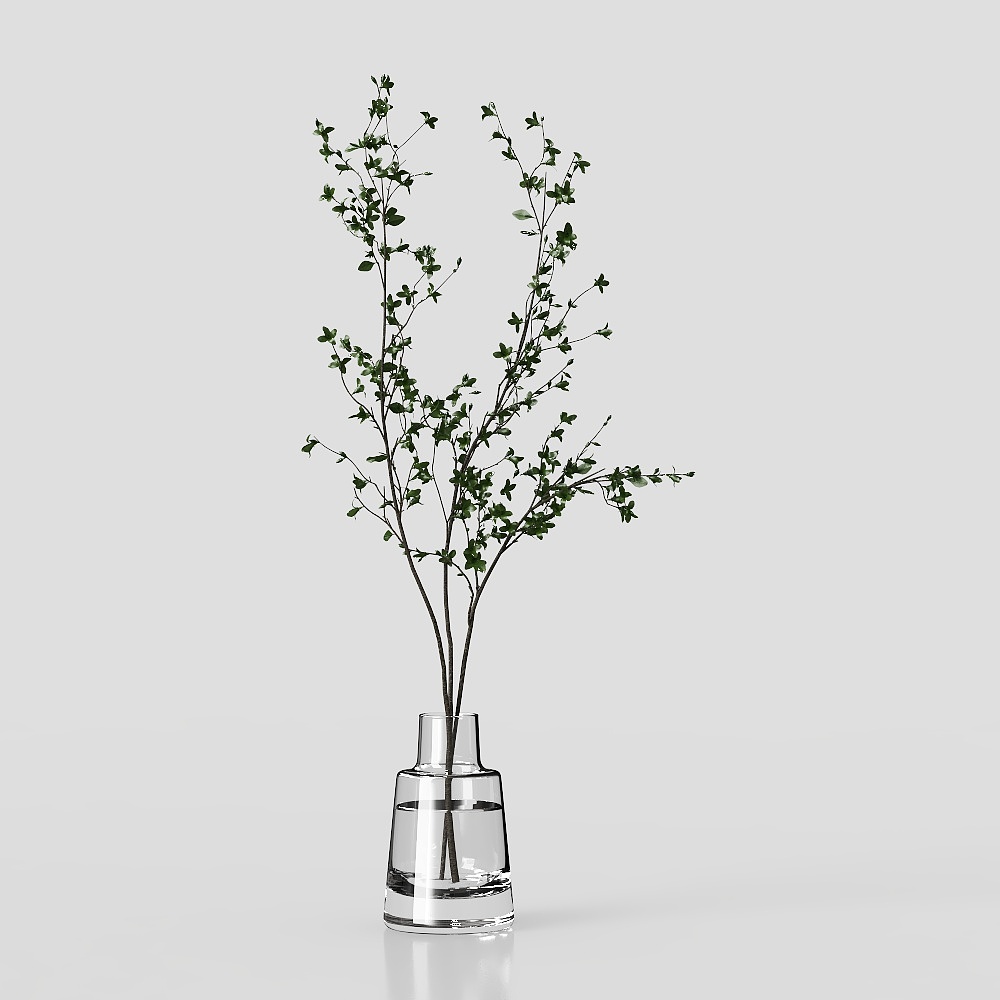 现代玻璃花瓶饰品摆件绿植