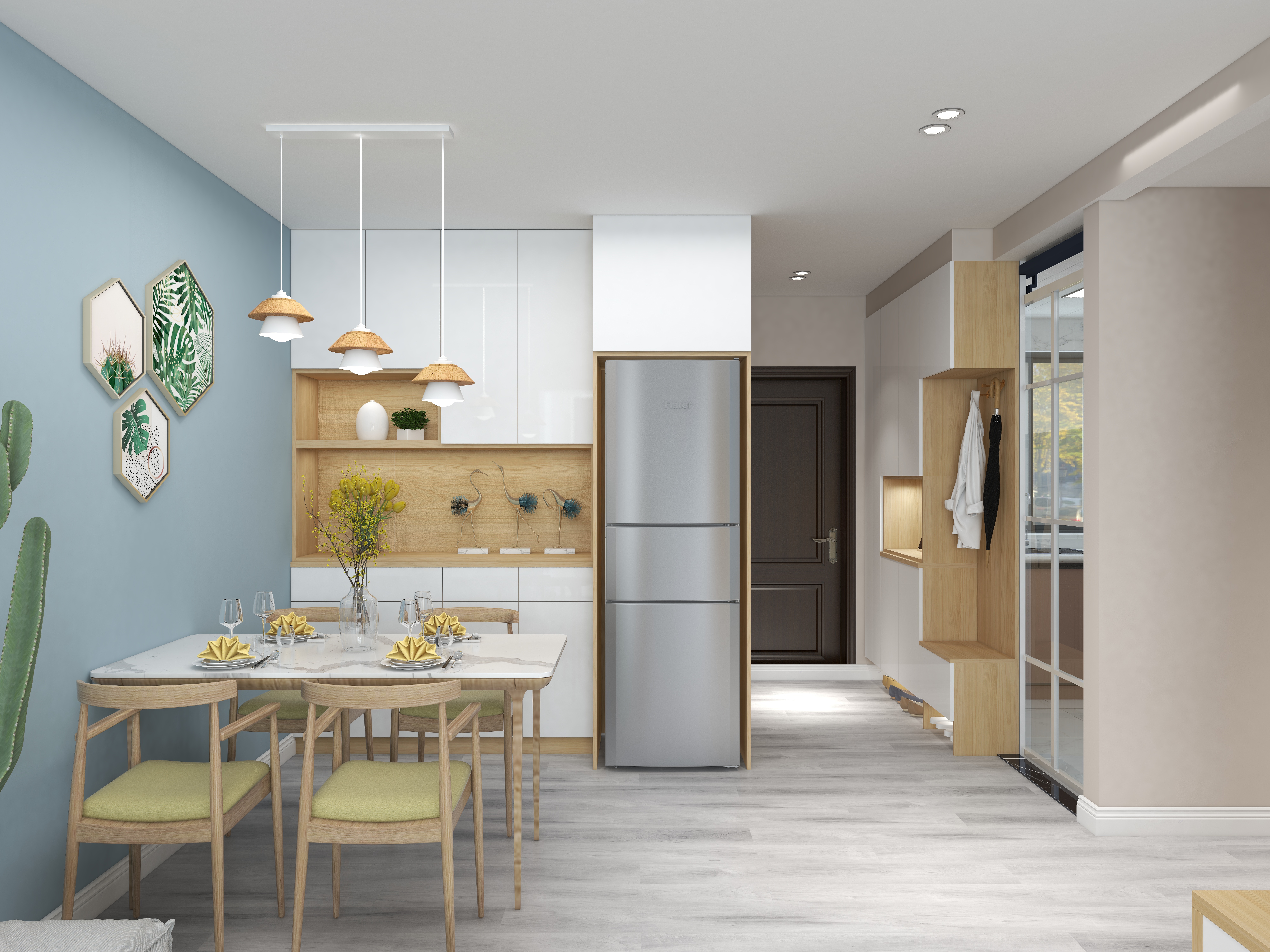 Tian设计师-德信海德公园83.00㎡A2’3室2厅1卫1厨-装修设计方案