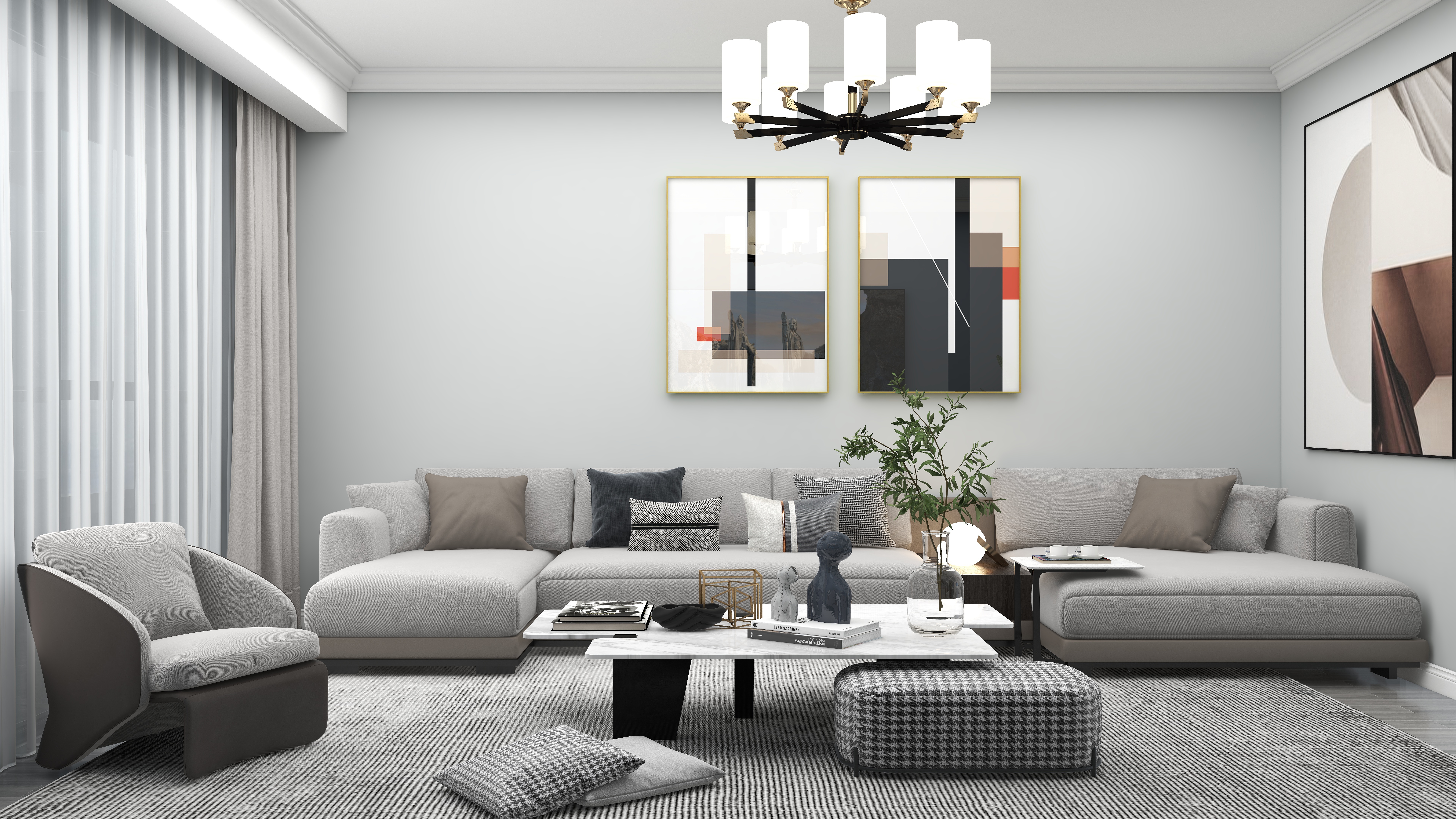 壹诺设计工作室-现代简约装修效果图