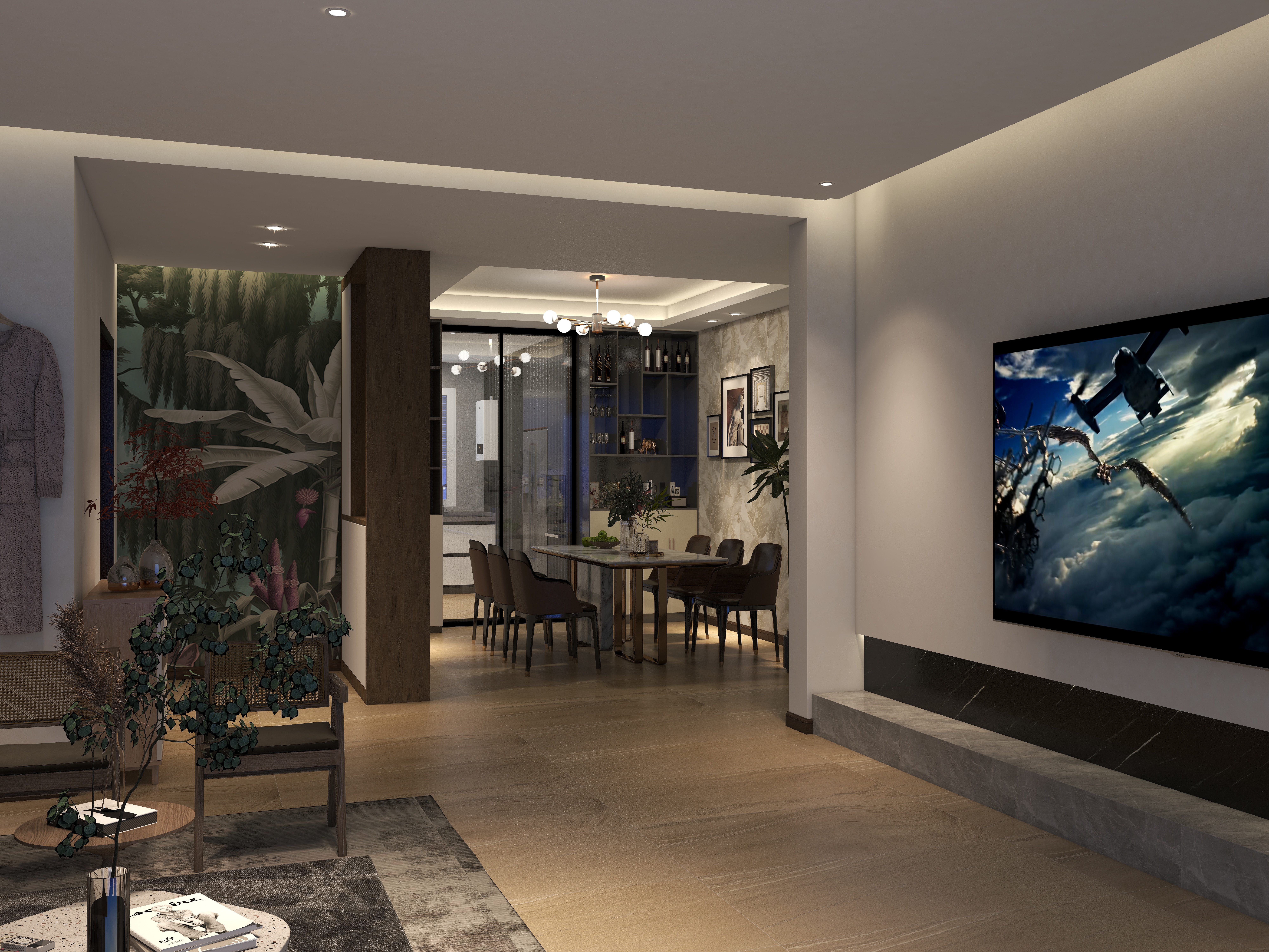 三颗白杨yeoX-178现代简约混搭.dwg-装修设计方案