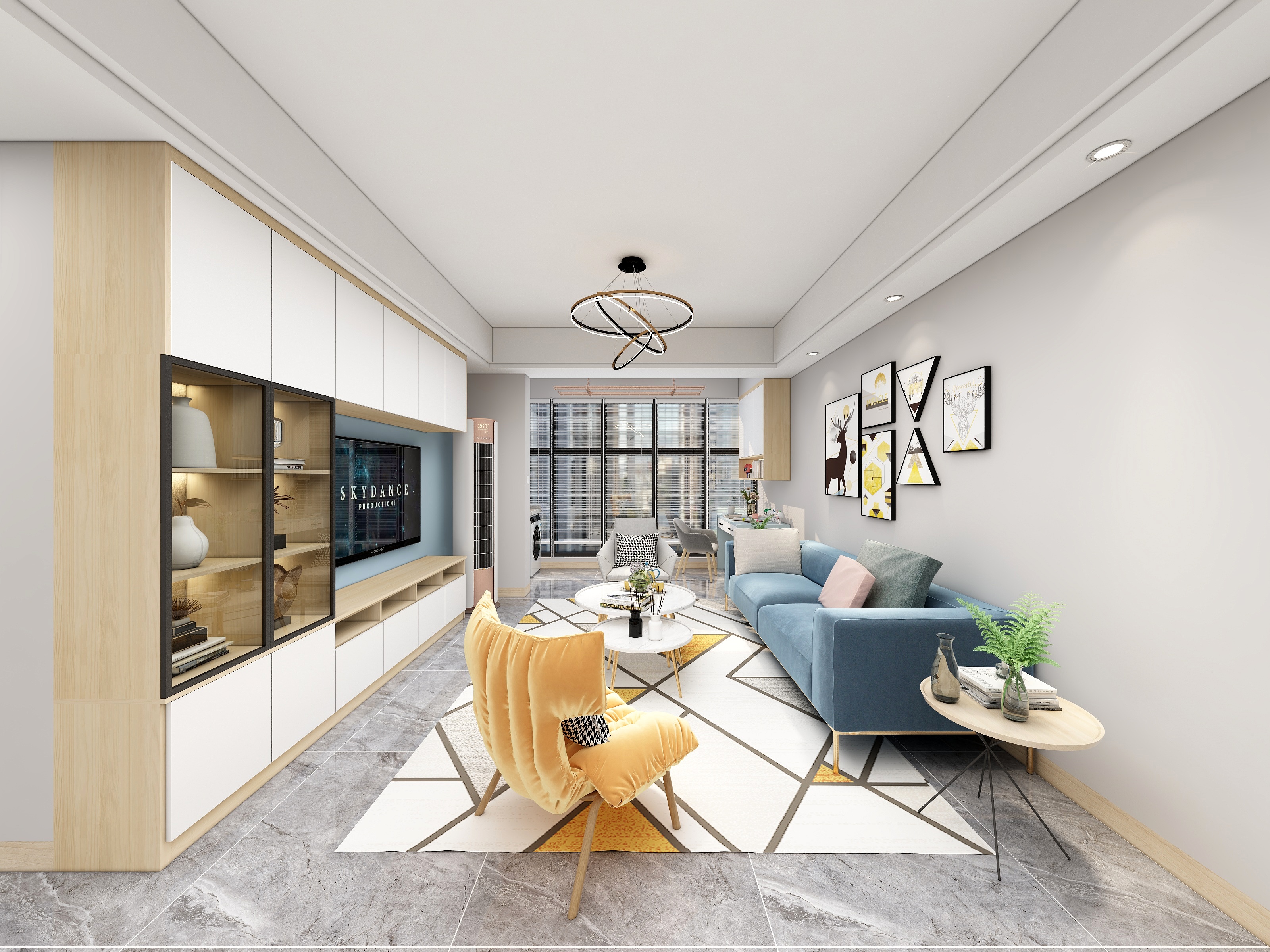 何宗建-《蔷薇国际》92平北欧三居装修效果图