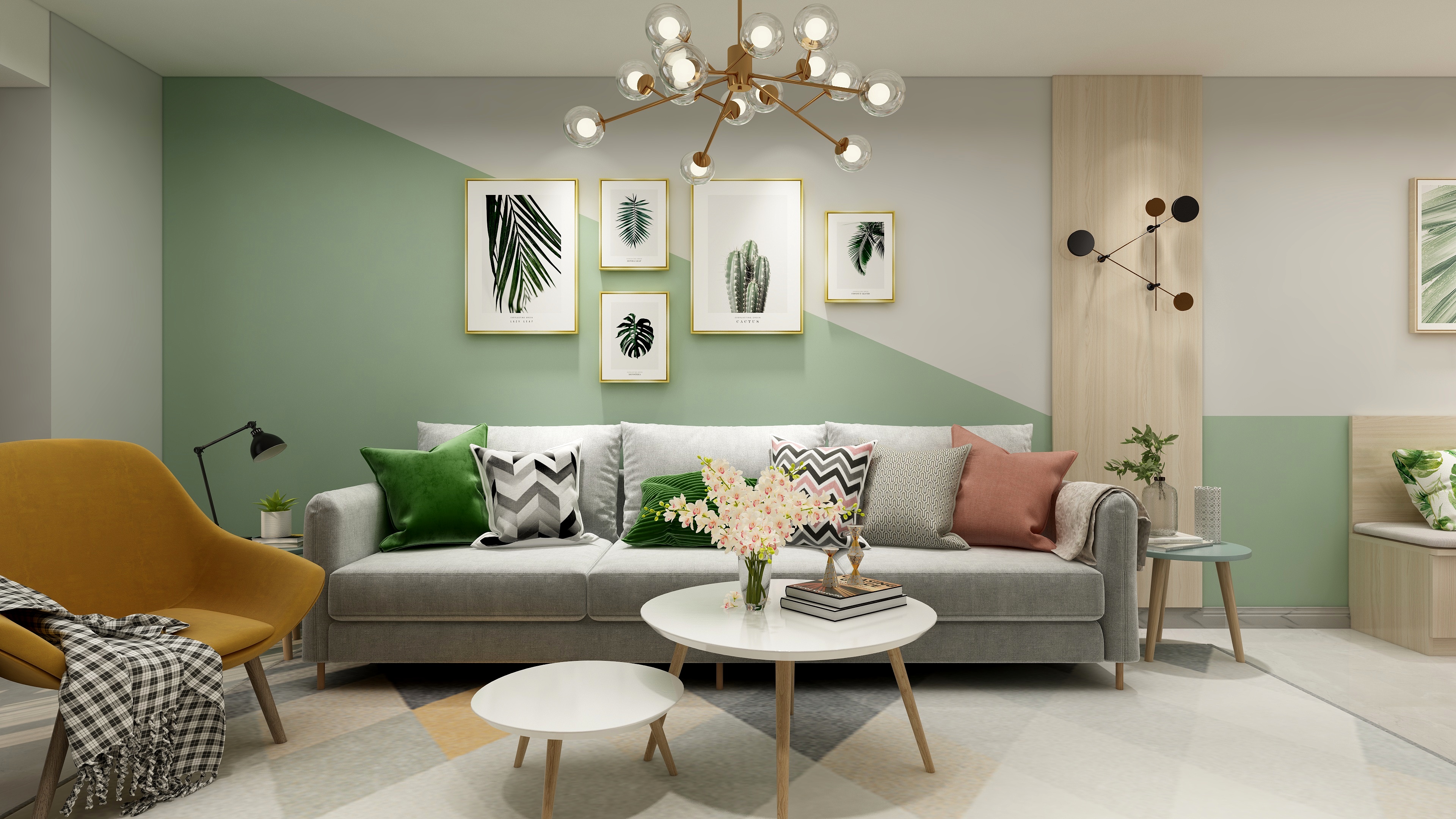 戴诺维高端定制-《万科博隽商务园》清新北欧风.70平方两居平层装修效果图