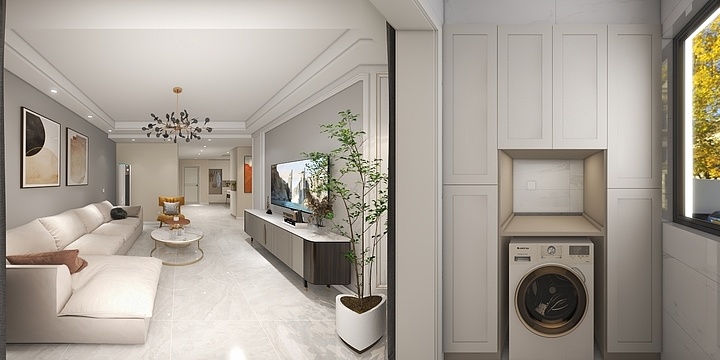 尹公平I忆名建筑装饰设计-埠口社区7-方案1-装修设计方案