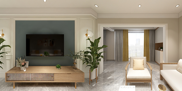 富年装饰-万晟阳光城郭美女雅居-装修设计方案