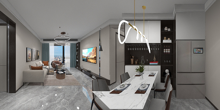 设计师王浩Nike-水木华苑59-1-1203室吕珊珊-装修设计方案