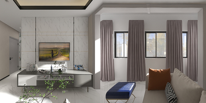 崔恒波-瑞和园89.50㎡B户型3室2厅1卫-装修设计方案