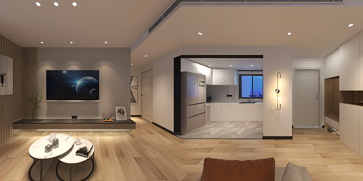 超负荷炸鸡-现代原木（方案1）-装修设计方案