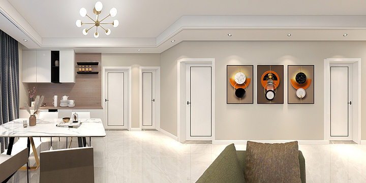 悦好装饰贾涛-瑞和园89.50㎡B户型3室2厅1卫-装修设计方案