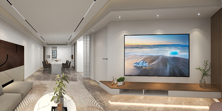 渭水设计-南湖印12-1-1901-暖色-装修设计方案