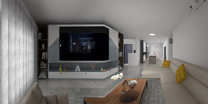 果果源创-淅川县丹阳国际143.14㎡装修-装修设计方案