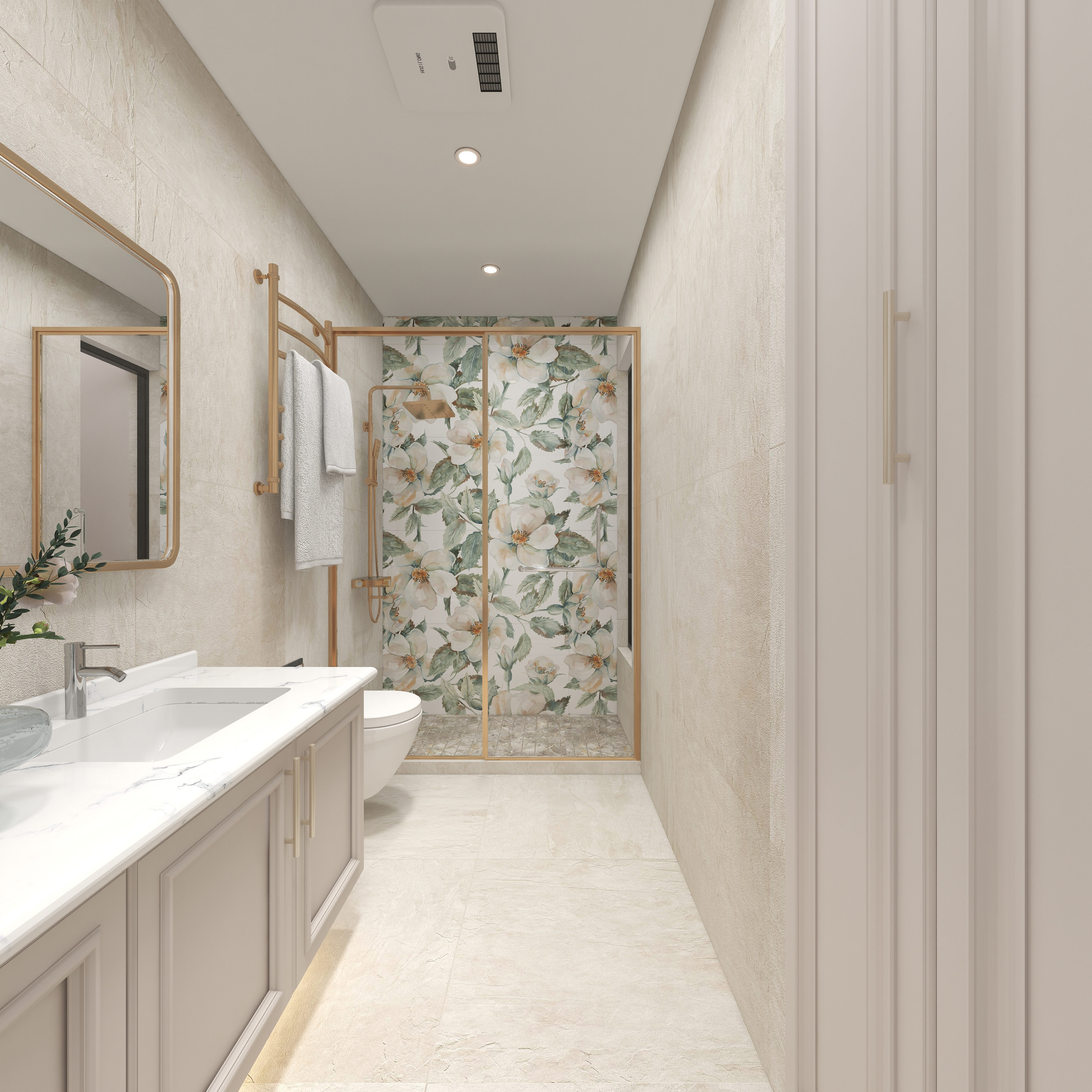 陈辉-300平方现代美式别墅三层卫生间装修效果图第4张