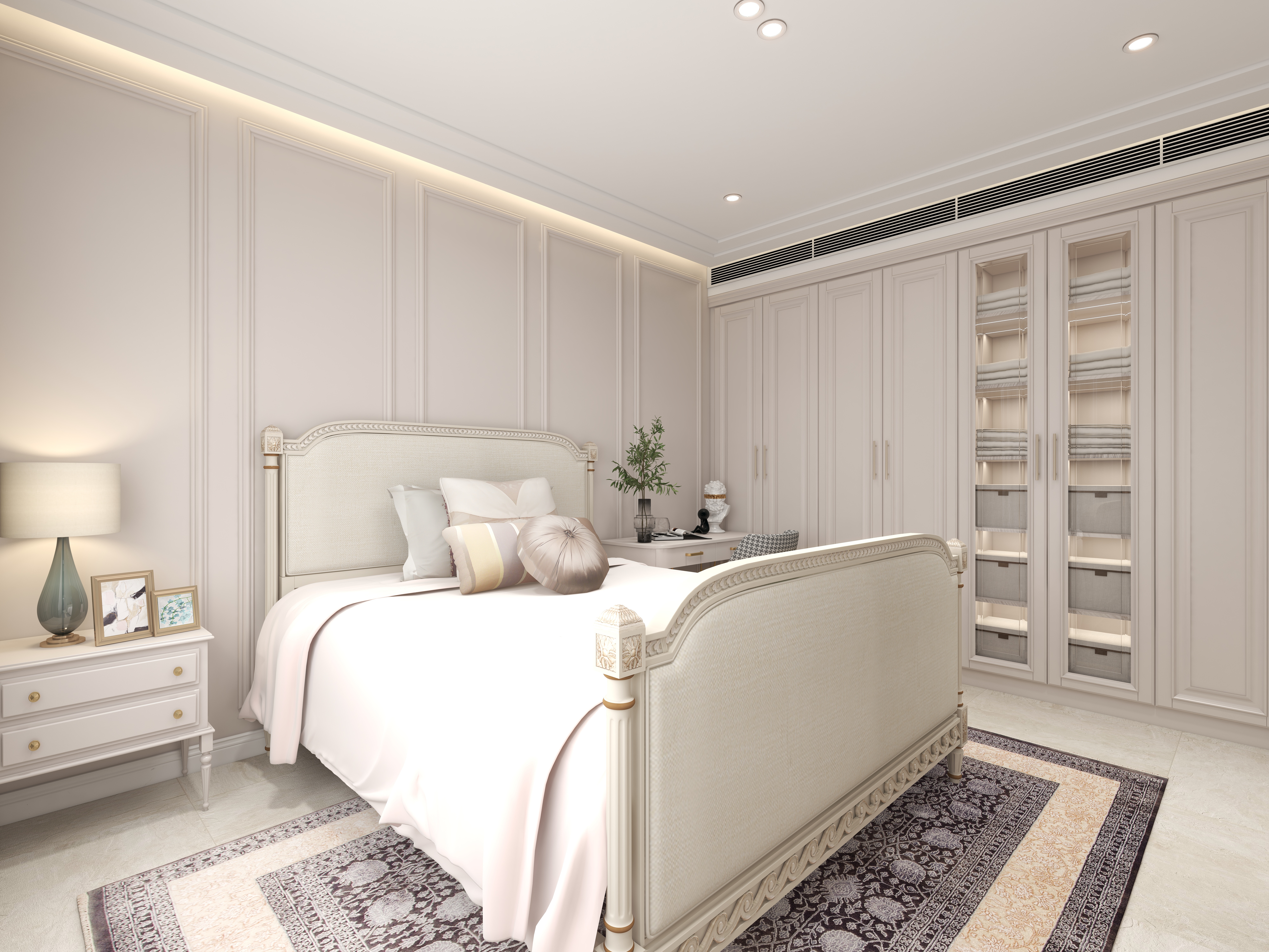 陈辉-300平方现代美式别墅二层老人房装修效果图第1张