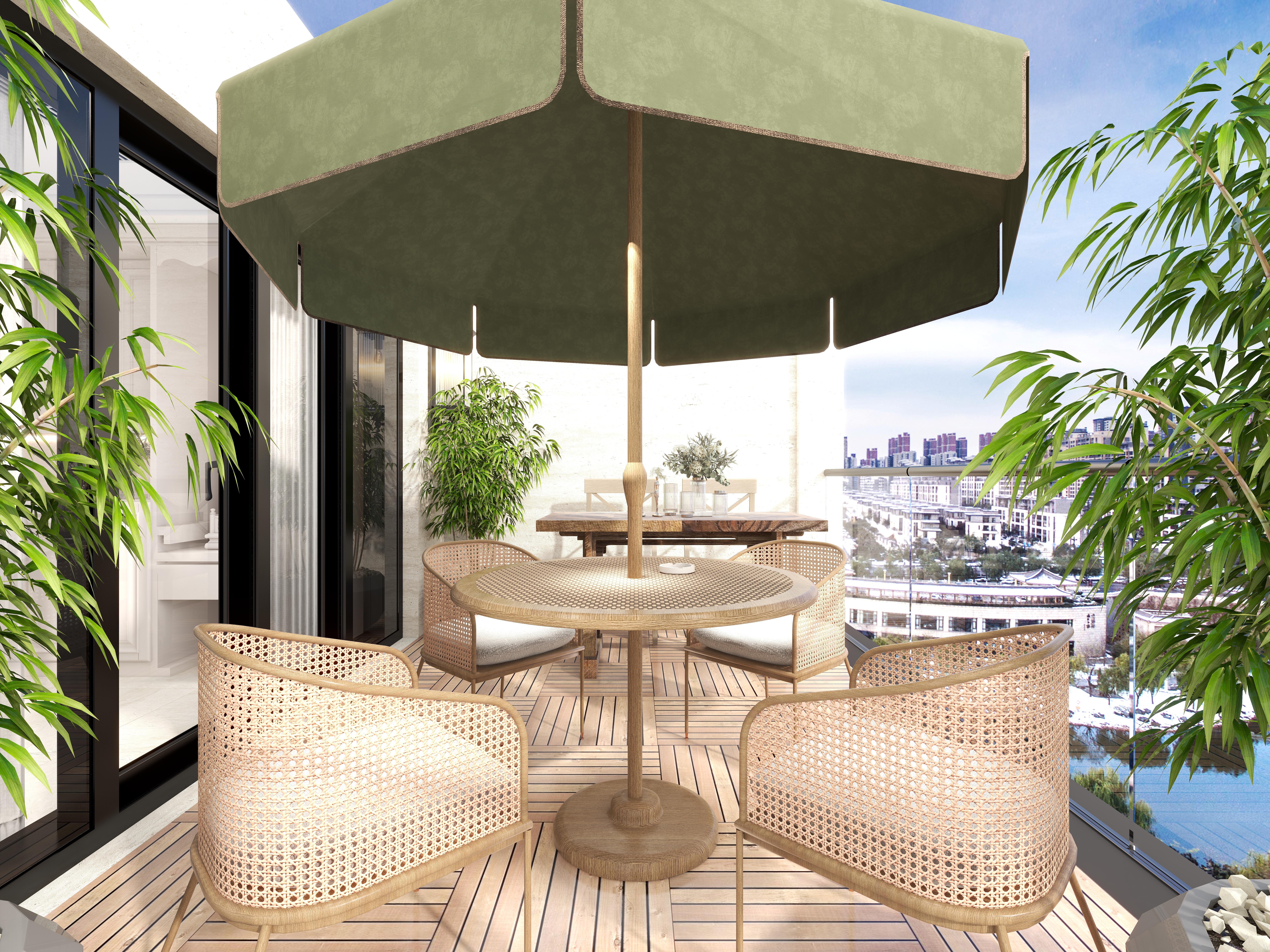 陈辉-300平方现代美式别墅三层露台装修效果图第2张