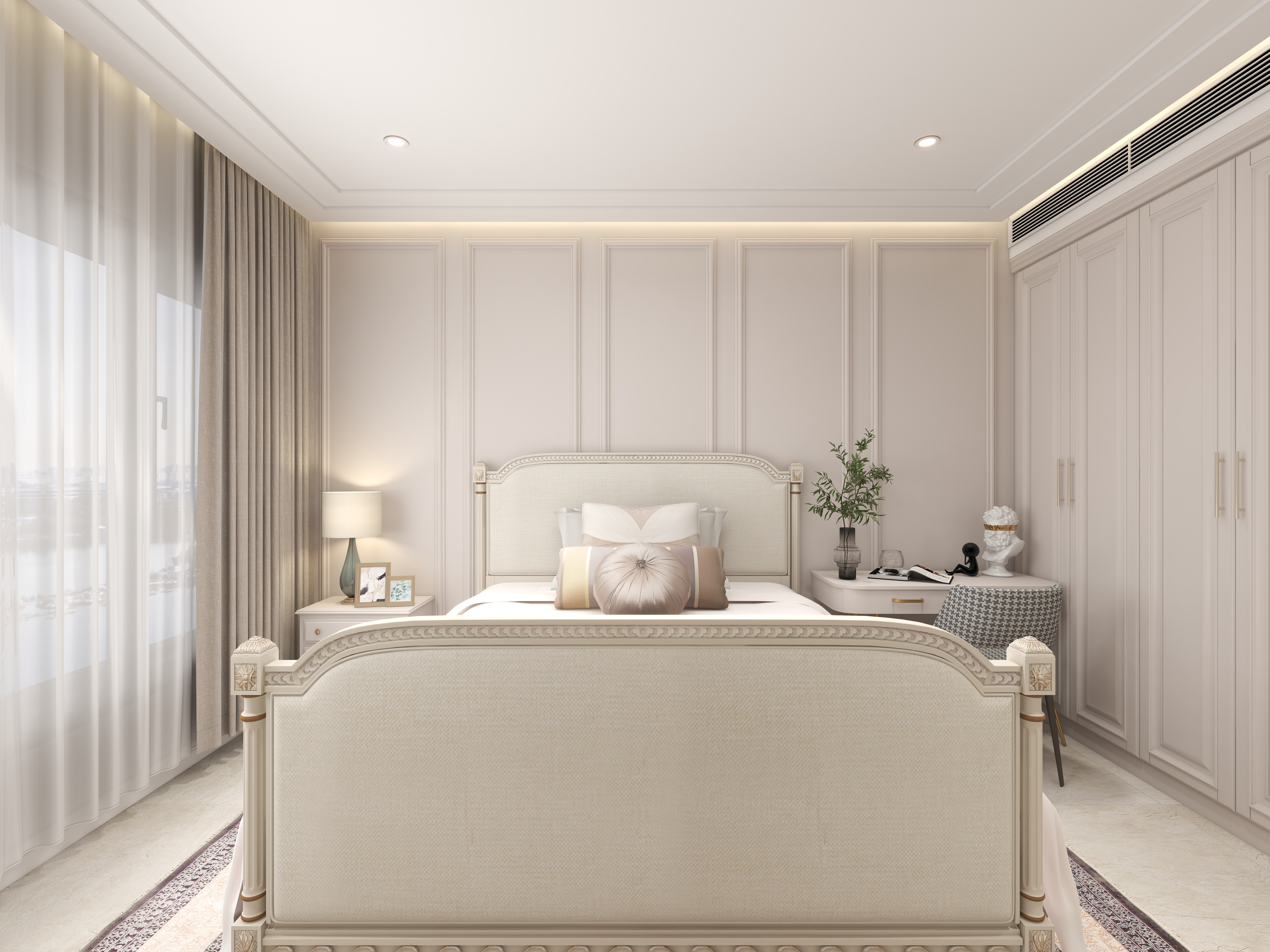 陈辉-300平方现代美式别墅二层老人房装修效果图第3张