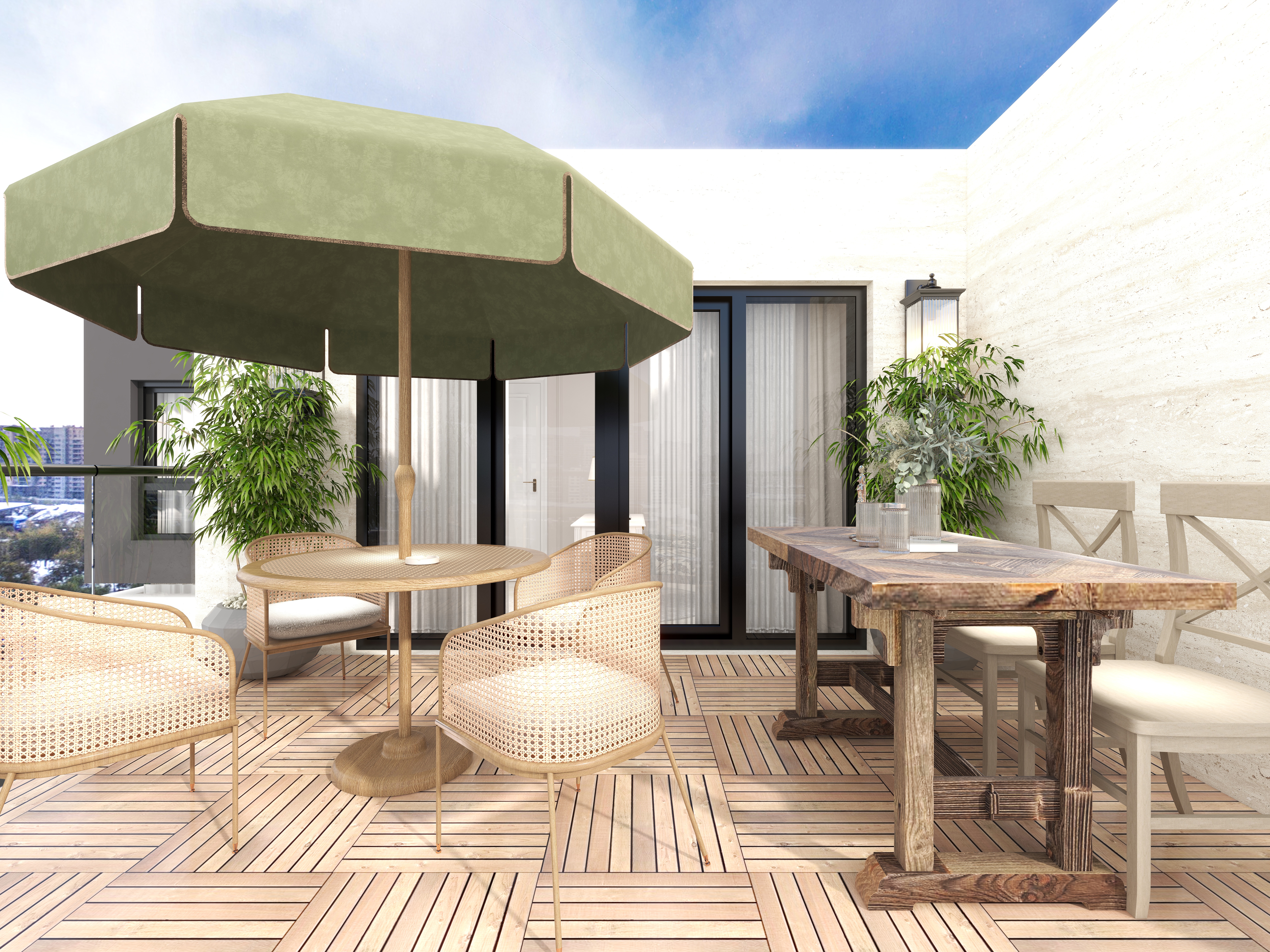 陈辉-300平方现代美式别墅三层露台装修效果图第3张