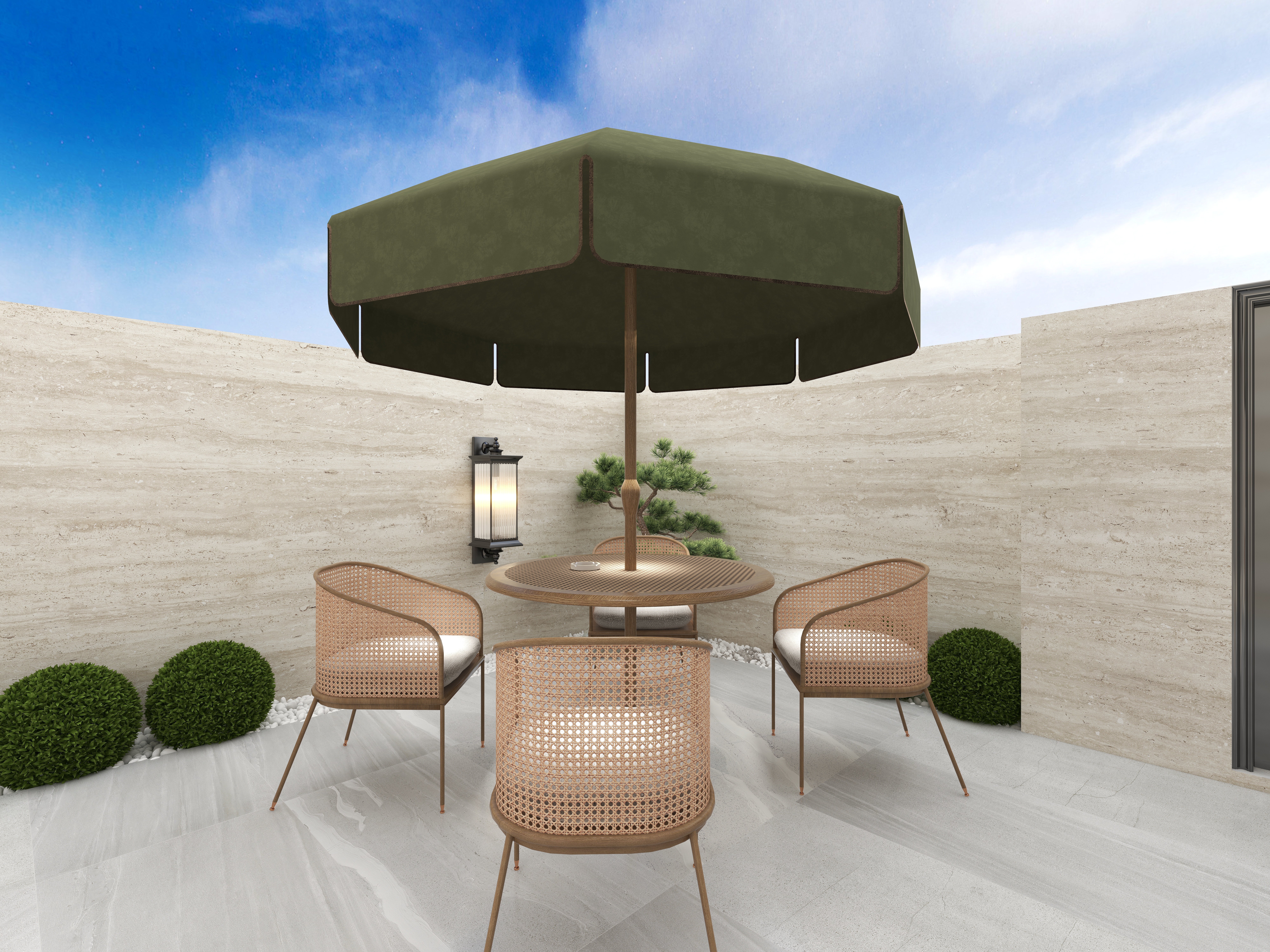 陈辉-300平方现代美式别墅一层露台装修效果图第2张