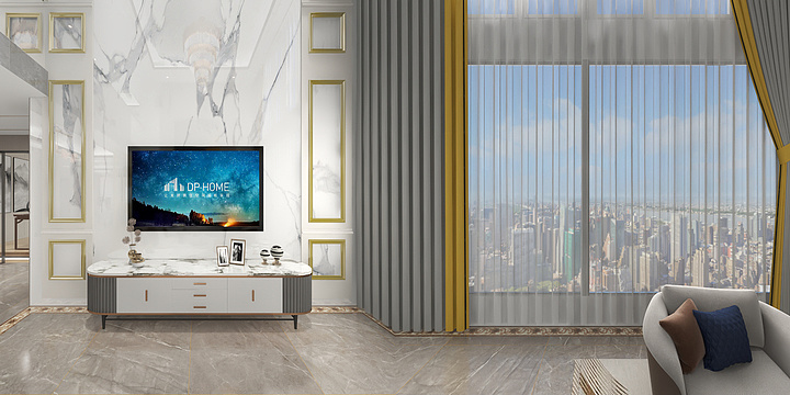 挑灯望月-2层别墅户型轻奢-装修设计方案