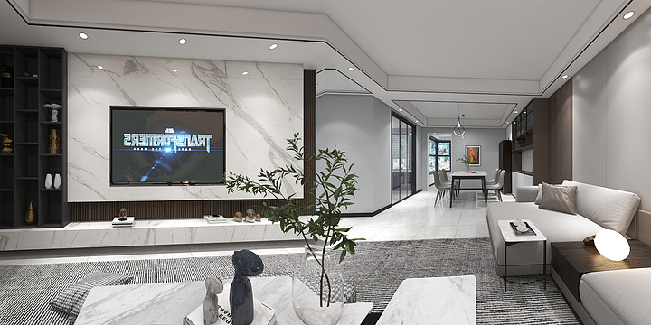 星火装饰王工-万达珑悦湾1#1906.dwg-装修设计方案