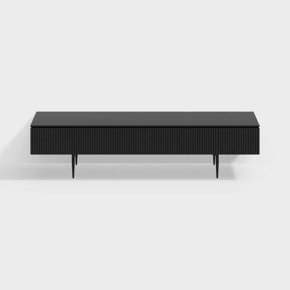 Mueble de TV con Almacenamiento Consola Multimedia Negro