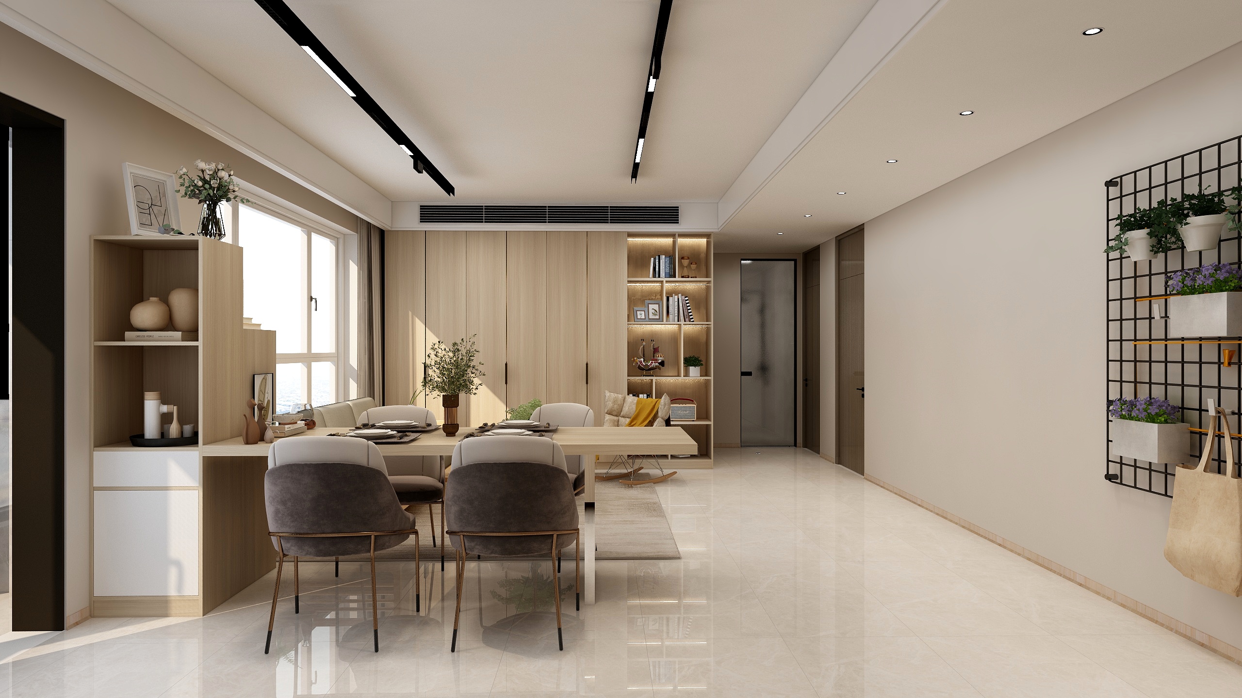 劳卡整装定制海珠店-116平方现代原木风格-装修设计方案