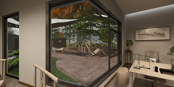 王飞-山舍室内效果图-装修设计方案