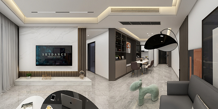 俊道装饰-中洲半岛106㎡02户型-装修设计方案