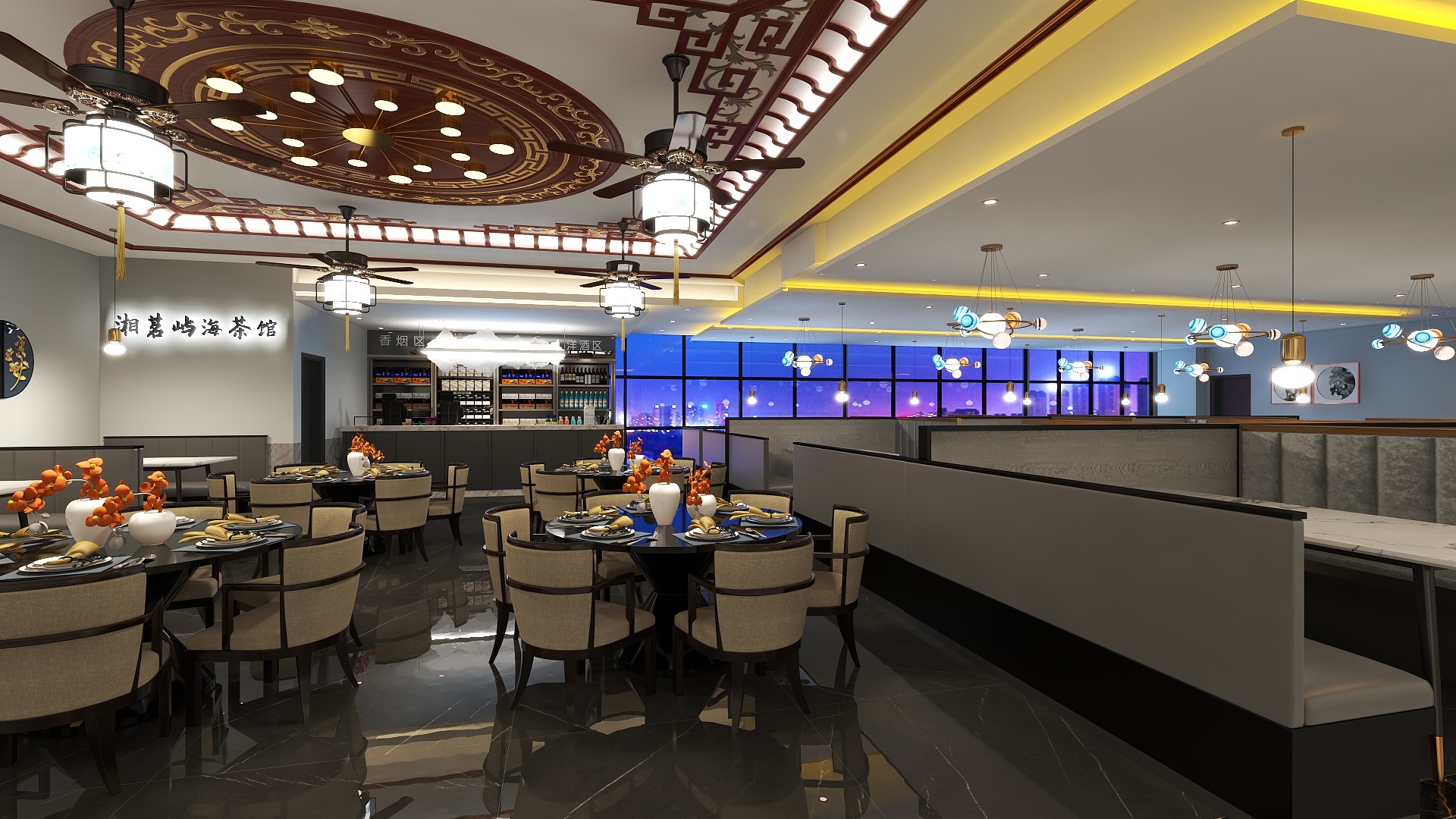 空间设计15302777568-西丽茶楼B-3A4f-装修设计方案