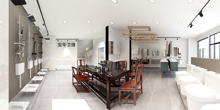 圣派装饰13421012821陈-安华卫浴店黄总-装修设计方案
