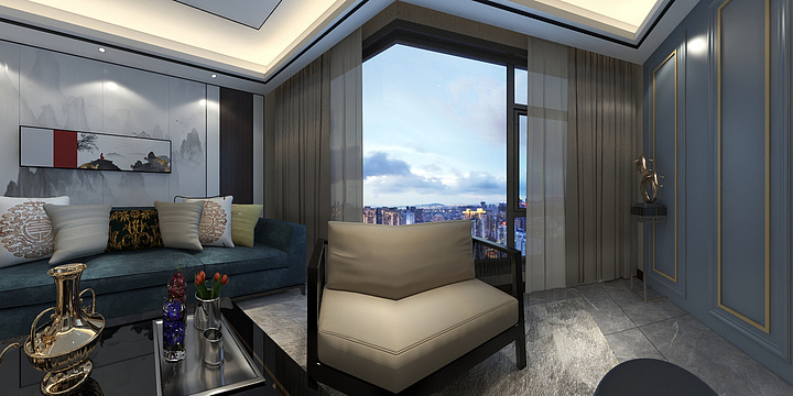 朴舍装饰NJtz-龚书记效果图.dwg-装修设计方案