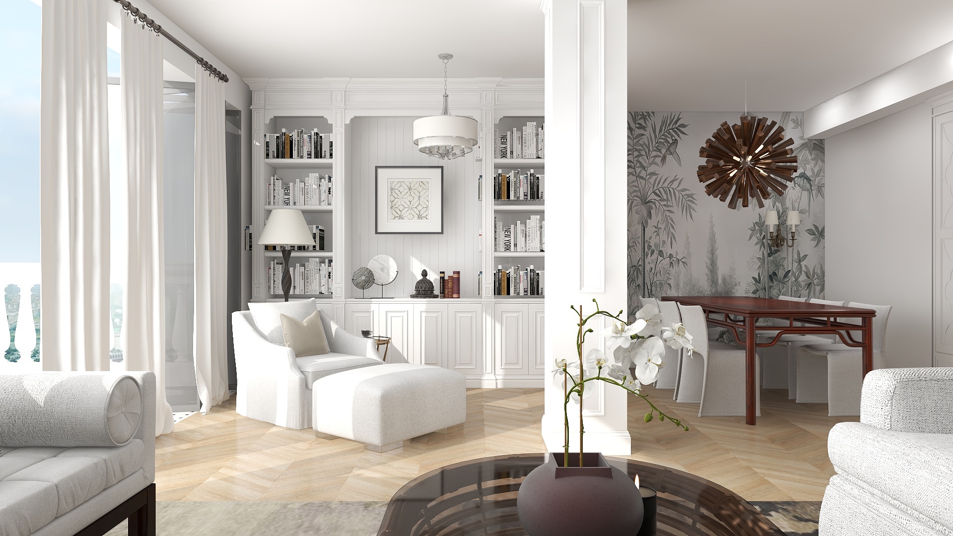 李欣欣-现代美式混搭中式-装修设计方案