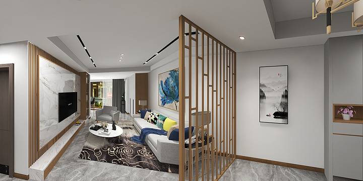 室内设计老许-桂圆邻禅意新中式-装修设计方案