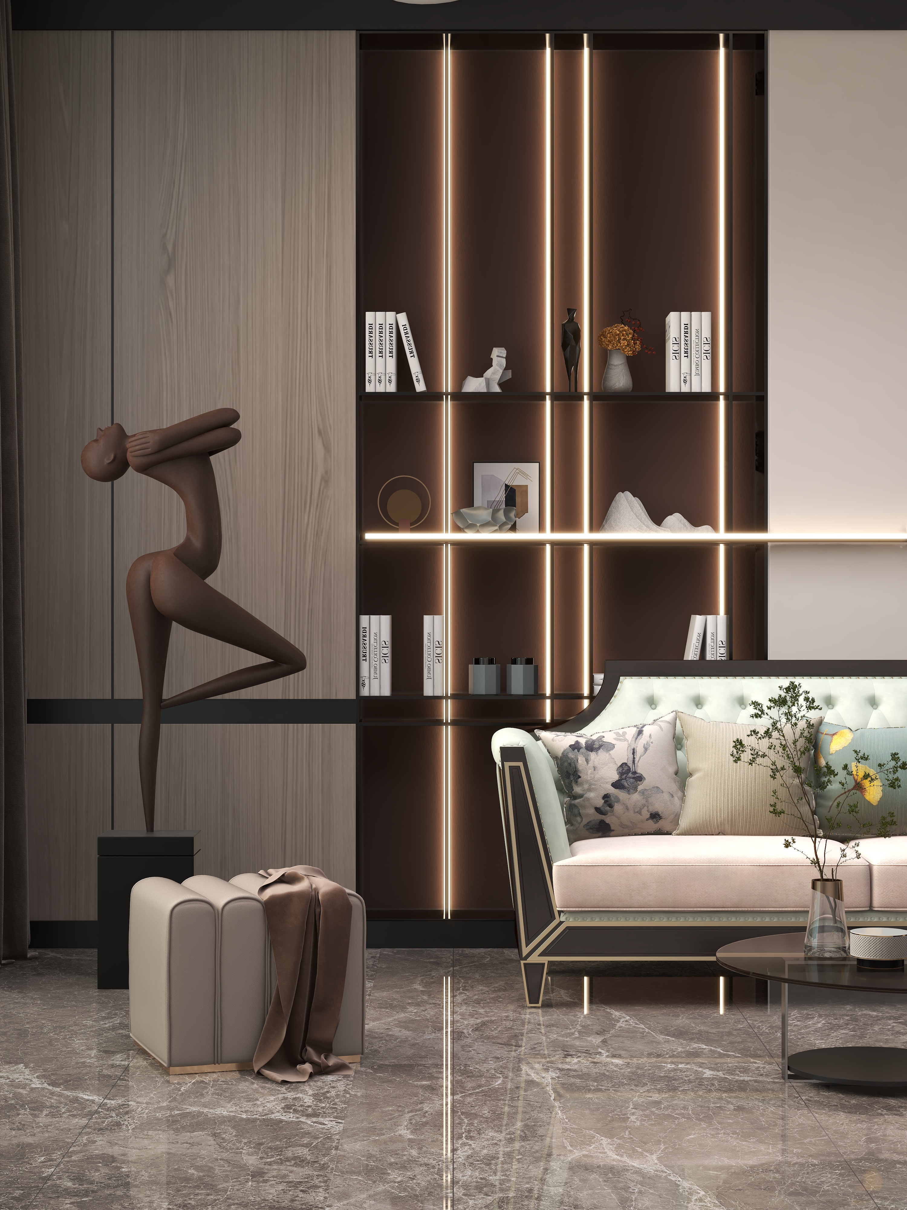 皇凯家私-简奢客厅沙发-装修设计方案