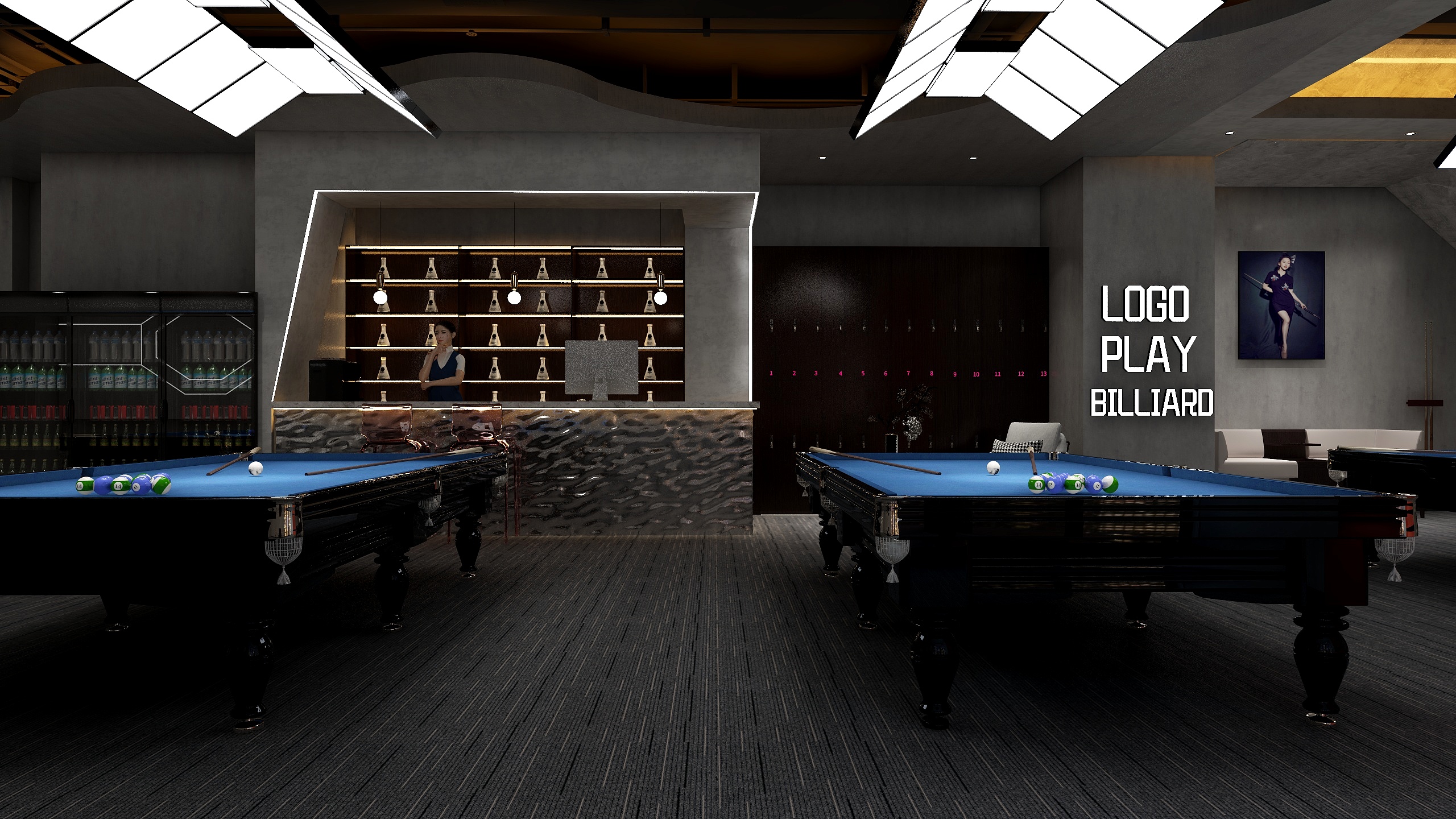 A南木设计-台球俱乐部-装修设计方案