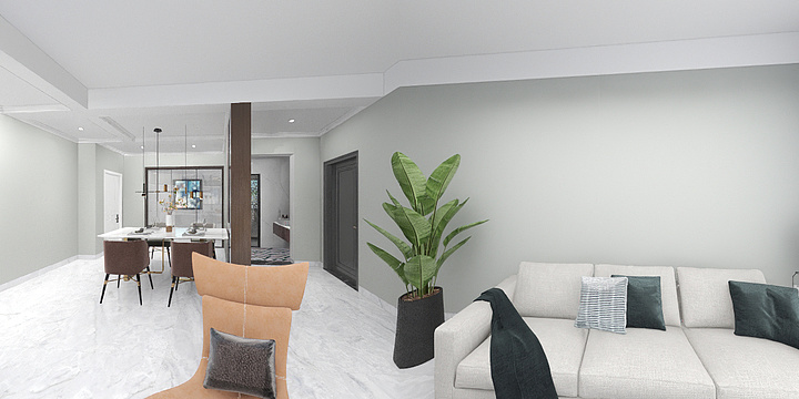 秋铭空间设计张文杰-西城兰苑 105.dwg-装修设计方案