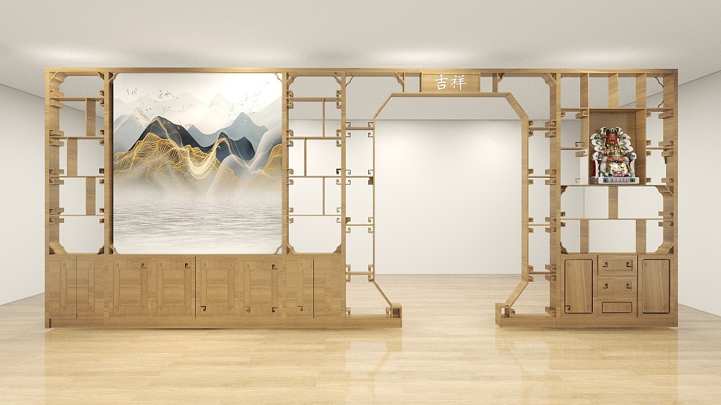 云晋设计13668774747-中式隔断.dwg-装修设计方案