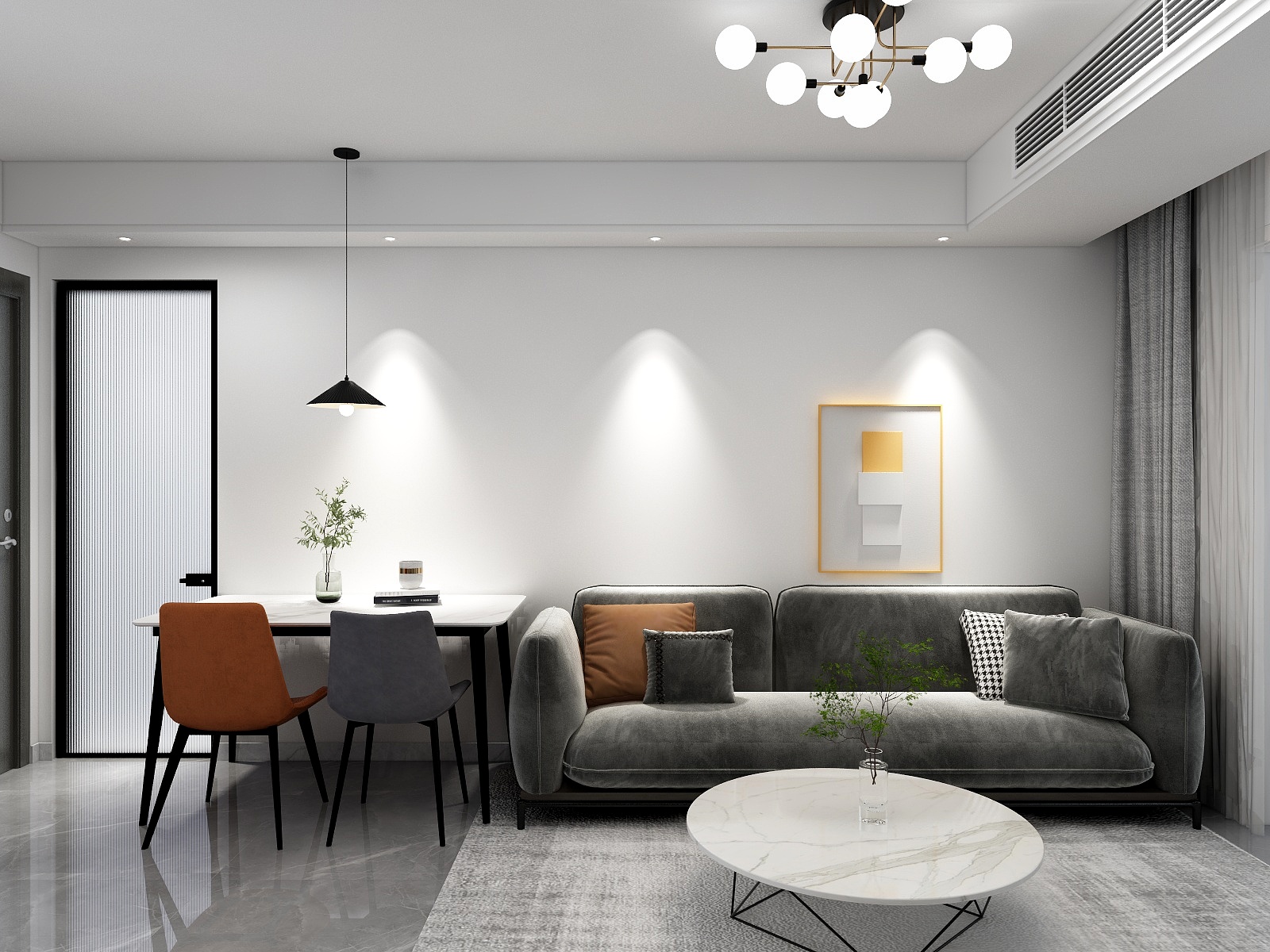 pansey1.1-黑白灰两室-装修设计方案