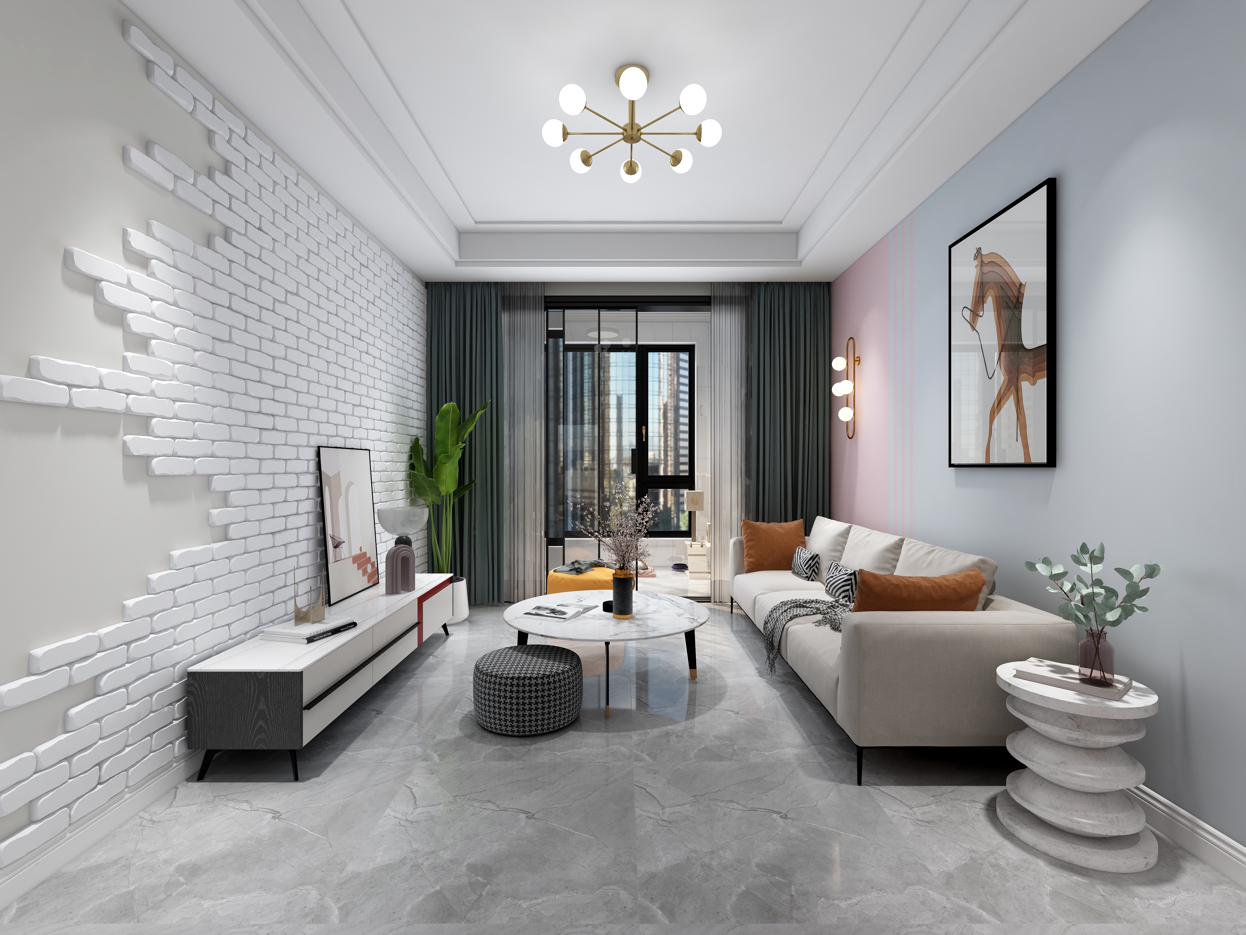 158****4362SwAb-83.00㎡北欧装修效果图